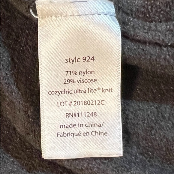 Barefoot Dreams Cozy Chic Lightweight Draped open Front Cardigan S/M Gray - Picture 5 of 13